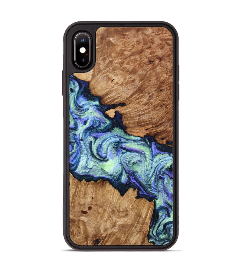 iPhone Xs Max Wood Phone Case - Elda (Purple, 824502)