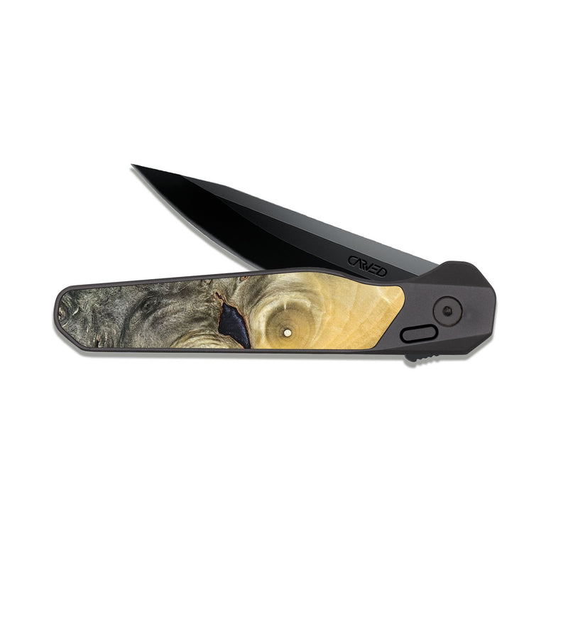 EDC Dark Slate Wood Pocket Knife - Nia (Wood Burl, 824504)
