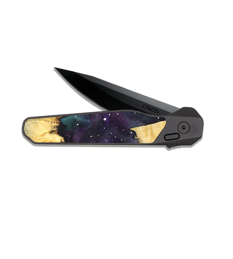 EDC Dark Slate Wood Pocket Knife - Denisha (Cosmos, 824520)