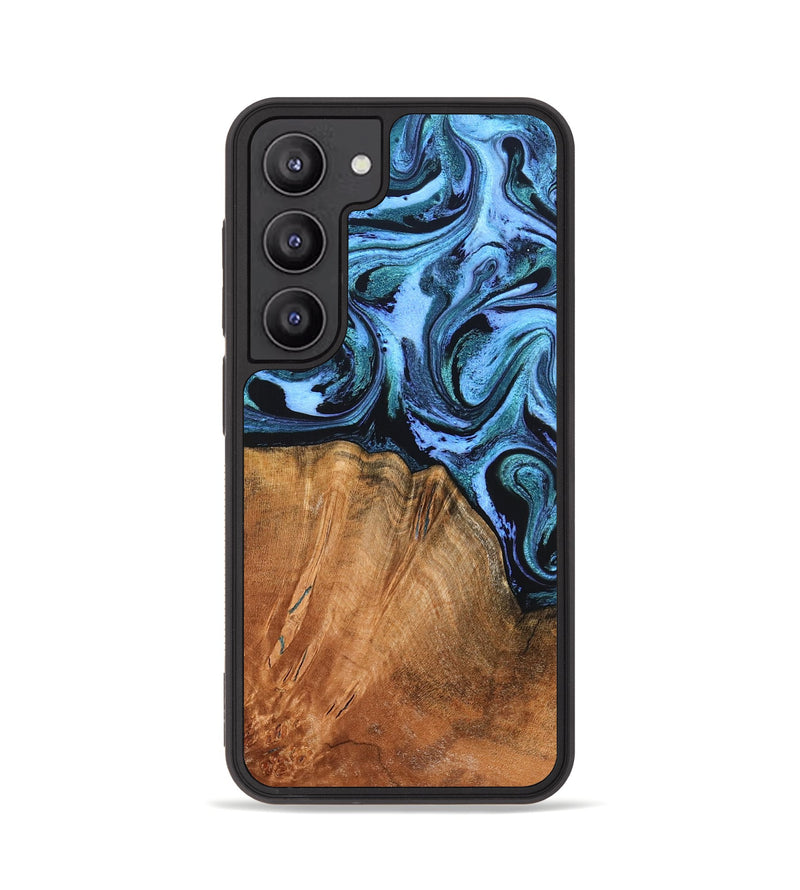 Galaxy S23 Wood Phone Case - Davin (Blue, 824525)