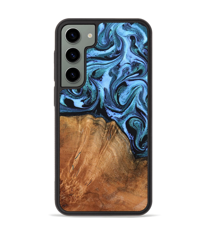 Galaxy S23 Plus Wood Phone Case - Davin (Blue, 824525)
