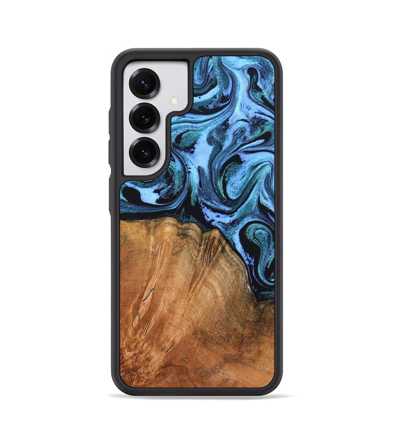 Galaxy S25 Wood Phone Case - Davin (Blue, 824525)