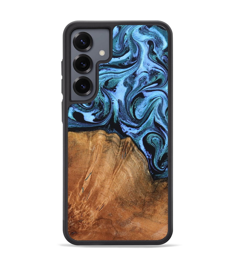Galaxy S25 Plus Wood Phone Case - Davin (Blue, 824525)