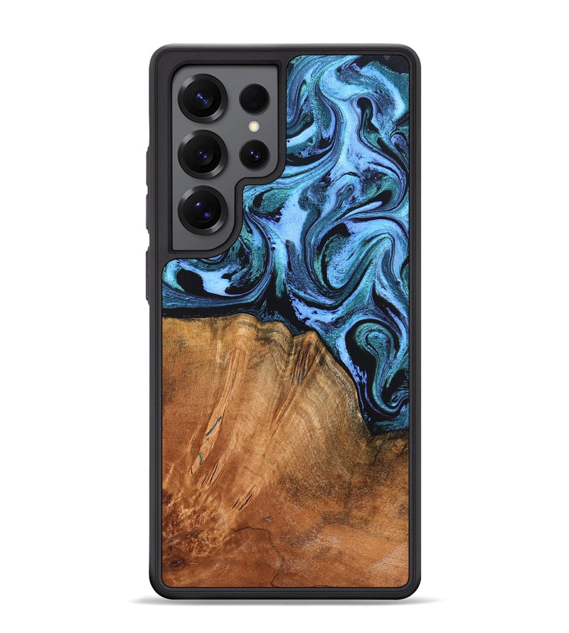 Galaxy S25 Ultra Wood Phone Case - Davin (Blue, 824525)