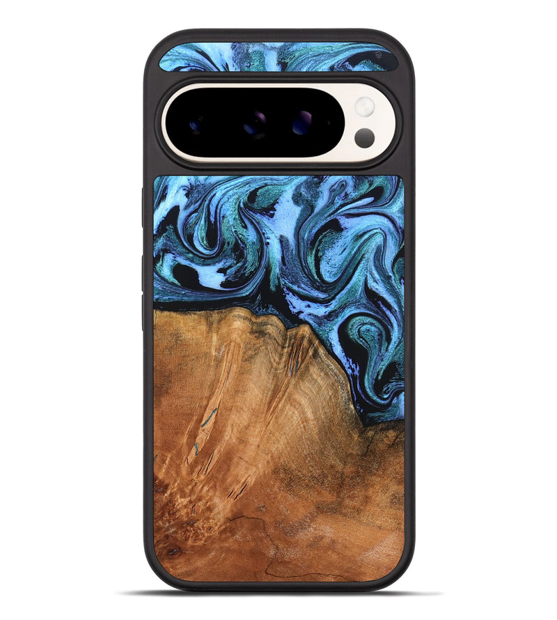 Pixel 10 Pro XL Wood Phone Case - Davin (Blue, 824525)