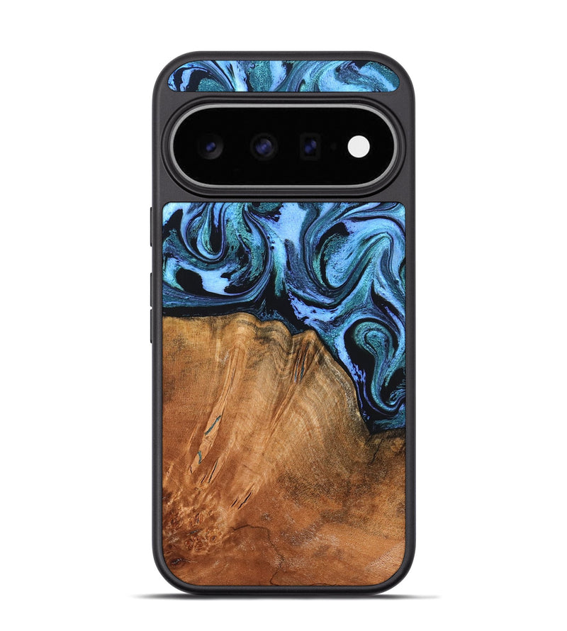 Pixel 11 Pro Wood Phone Case - Davin (Blue, 824525)