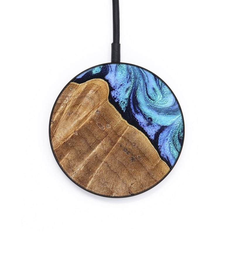 Circle Wood Wireless Charger - Katlin (Blue, 824526)