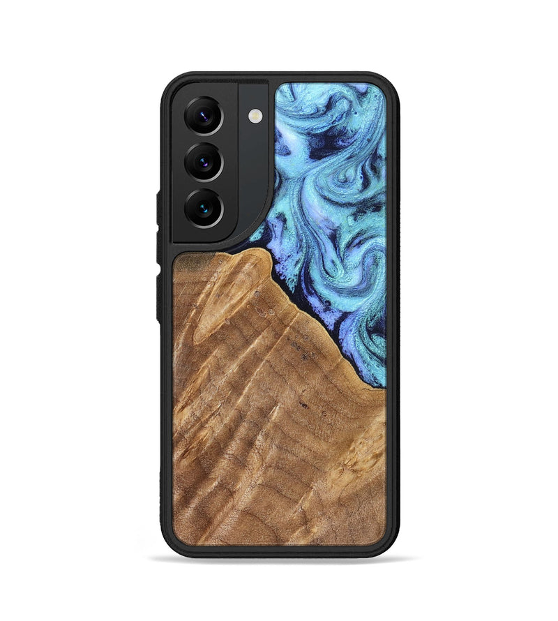 Galaxy S22 Wood Phone Case - Katlin (Blue, 824526)