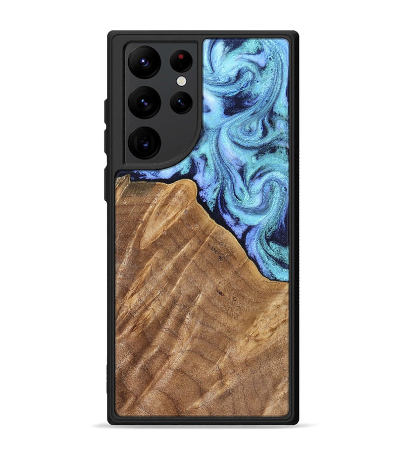 Galaxy S22 Ultra Wood Phone Case - Katlin (Blue, 824526)