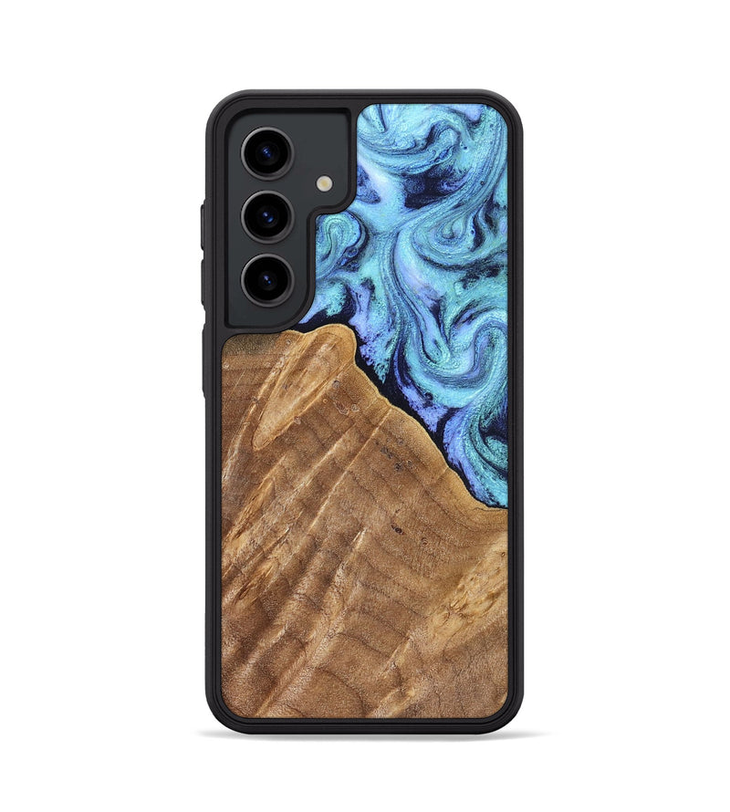 Galaxy S24 Wood Phone Case - Katlin (Blue, 824526)