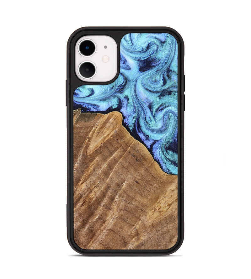 iPhone 11 Wood Phone Case - Katlin (Blue, 824526)