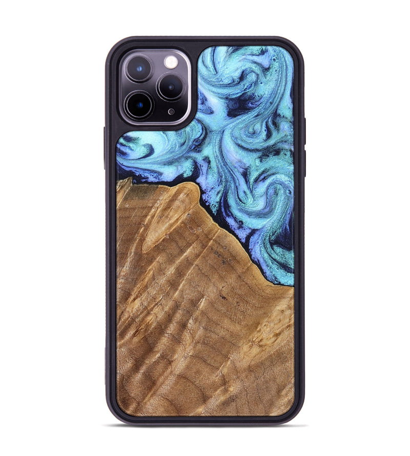 iPhone 11 Pro Max Wood Phone Case - Katlin (Blue, 824526)