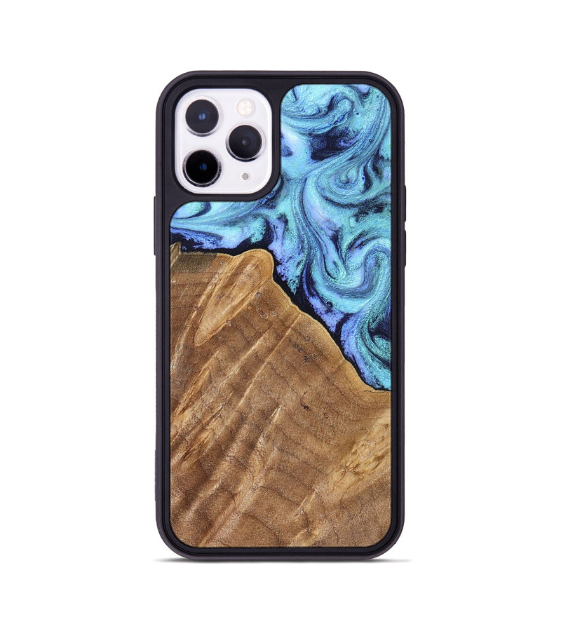 iPhone 11 Pro Wood Phone Case - Katlin (Blue, 824526)