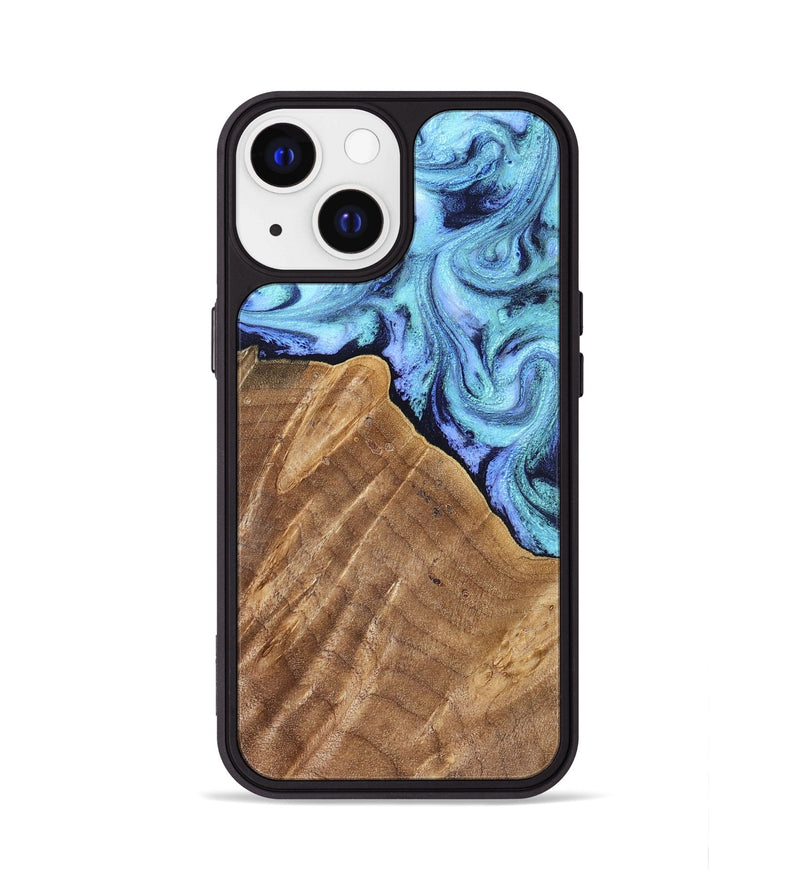 iPhone 13 Wood Phone Case - Katlin (Blue, 824526)