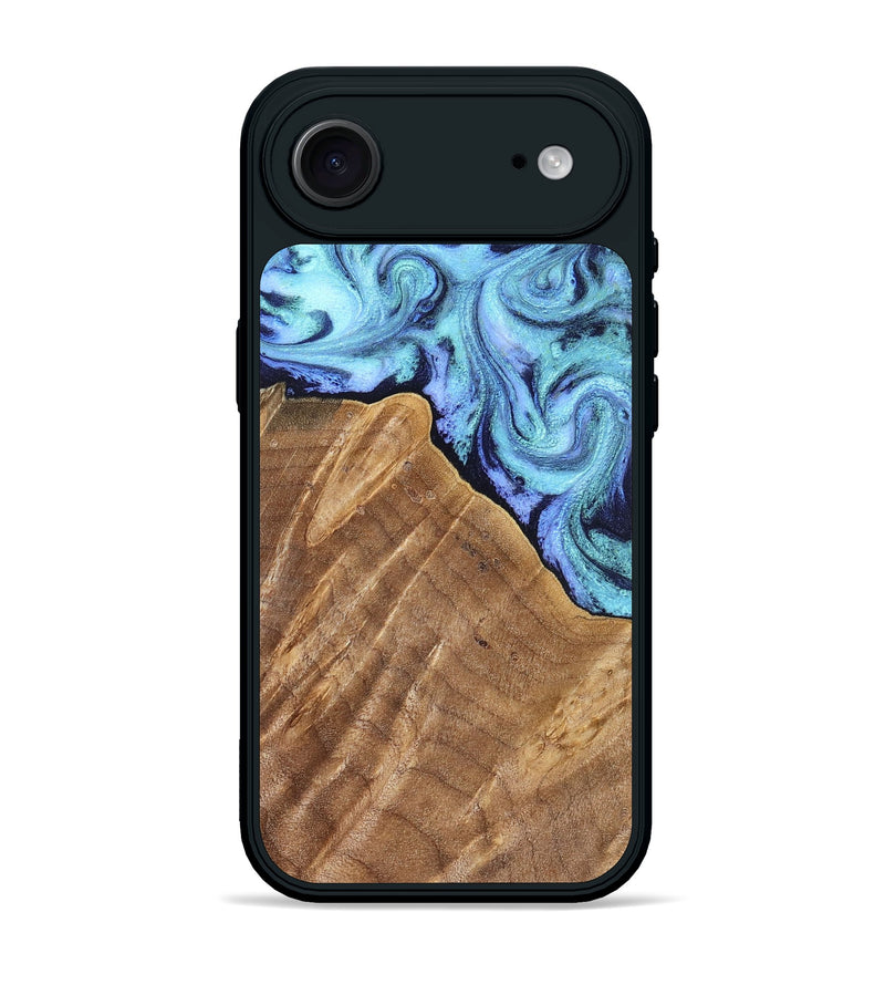 iPhone 17 Air Wood Phone Case - Katlin (Blue, 824526)