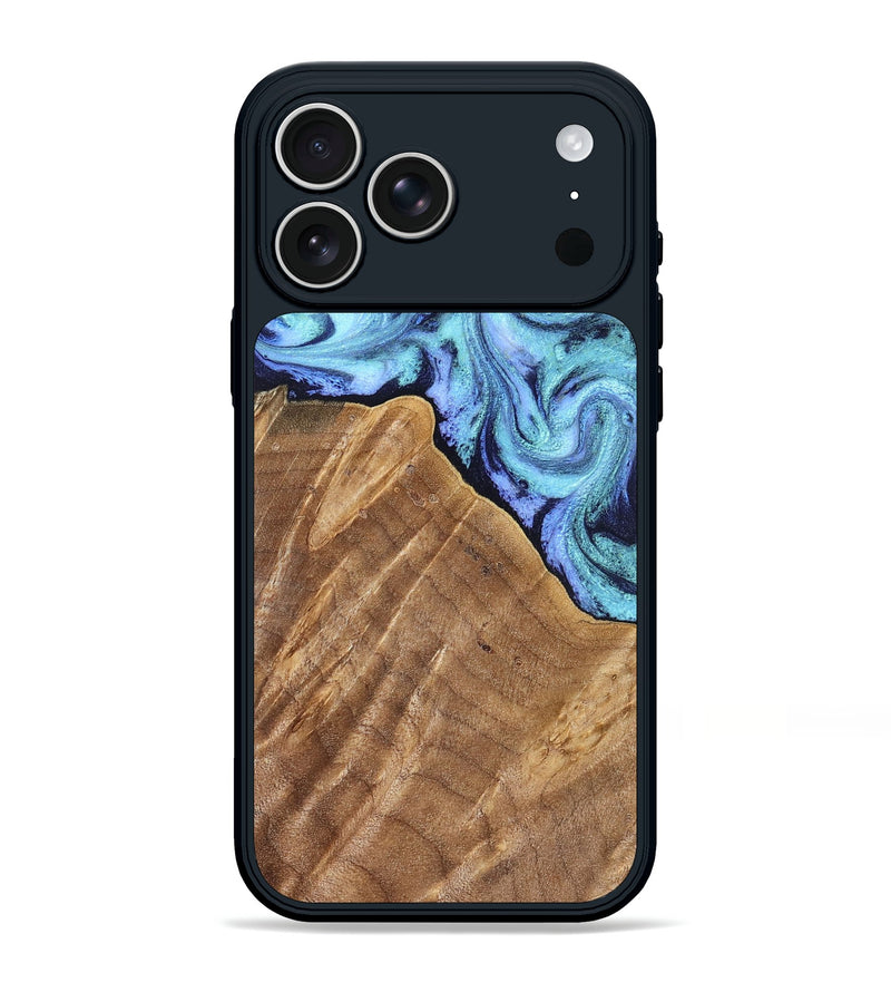iPhone 17 Pro Max Wood Phone Case - Katlin (Blue, 824526)