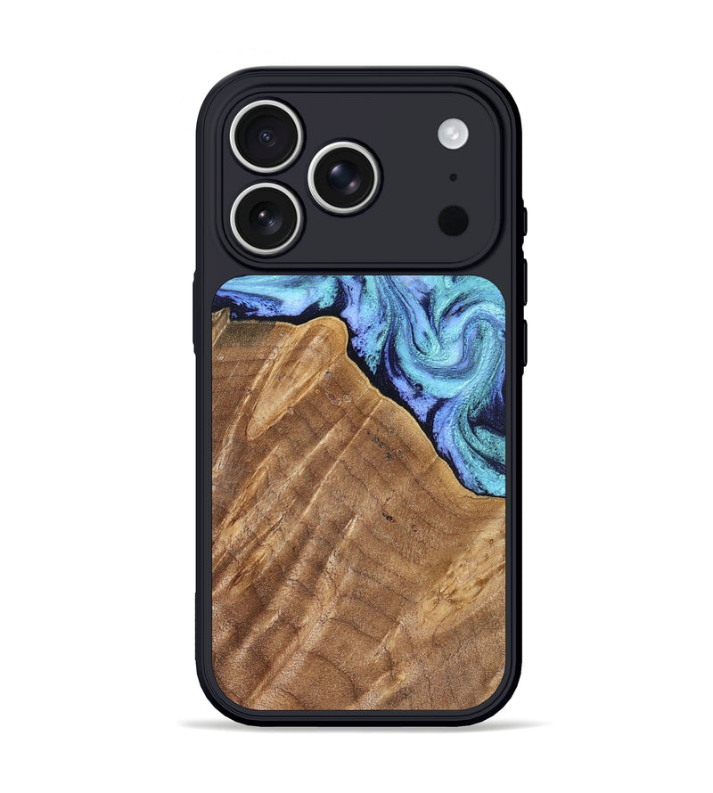 iPhone 17 Pro Wood Phone Case - Katlin (Blue, 824526)