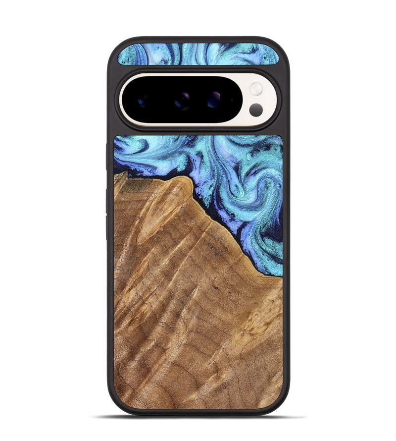 Pixel 9 Wood Phone Case - Katlin (Blue, 824526)