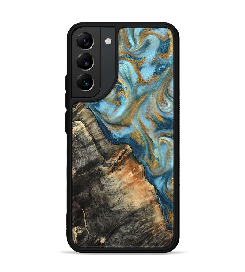Galaxy S22 Plus Wood Phone Case - Brennen (Teal & Gold, 824548)