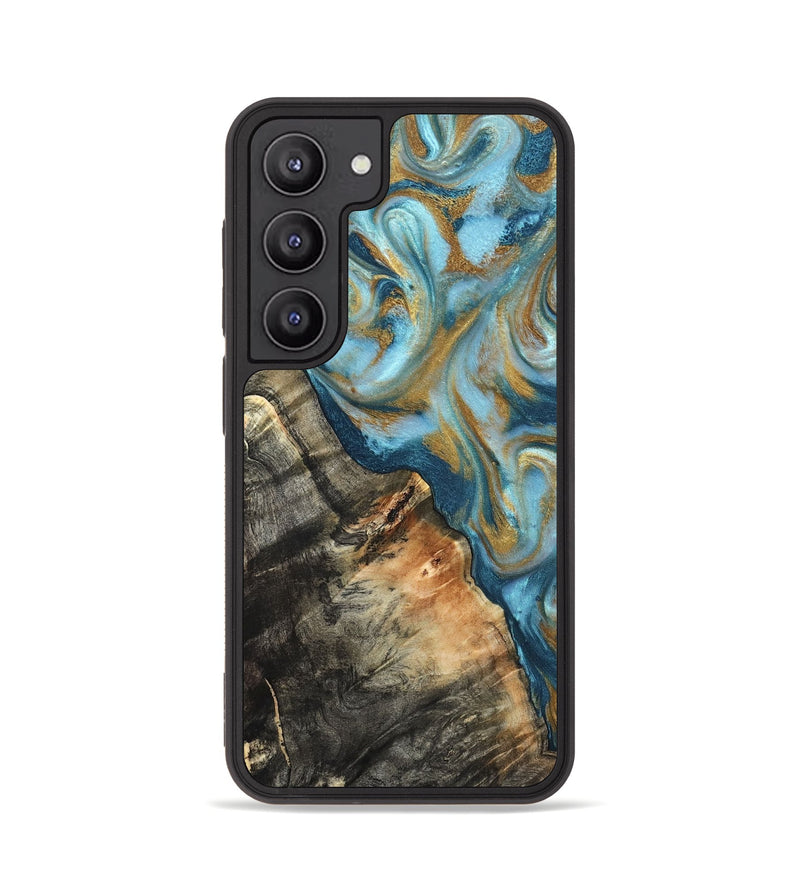 Galaxy S23 Wood Phone Case - Brennen (Teal & Gold, 824548)