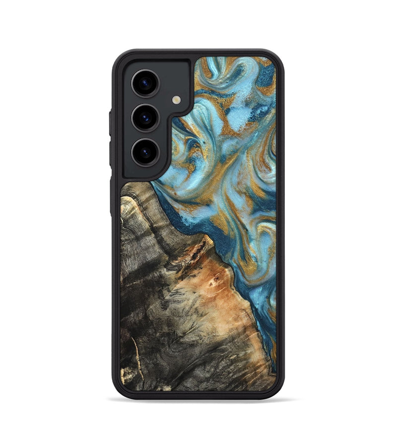 Galaxy S24 Wood Phone Case - Brennen (Teal & Gold, 824548)