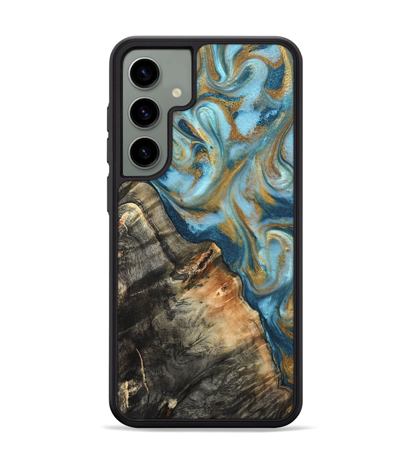 Galaxy S24 Plus Wood Phone Case - Brennen (Teal & Gold, 824548)
