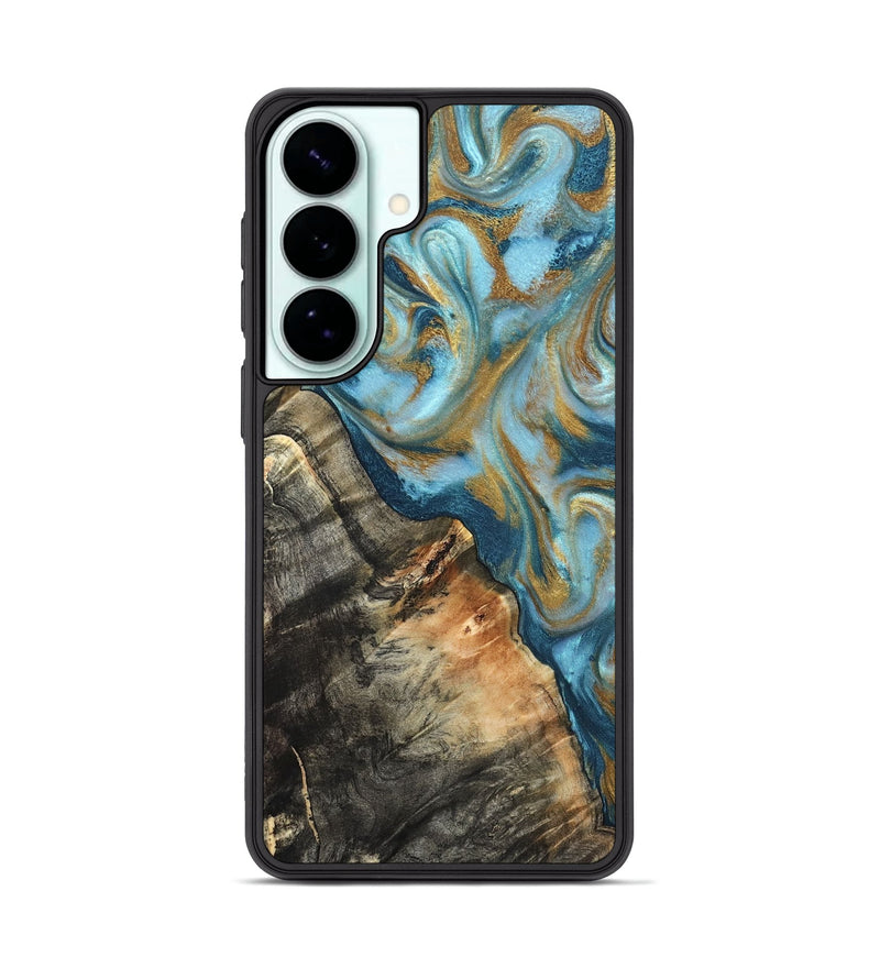 Galaxy S26 Plus Wood Phone Case - Brennen (Teal & Gold, 824548)