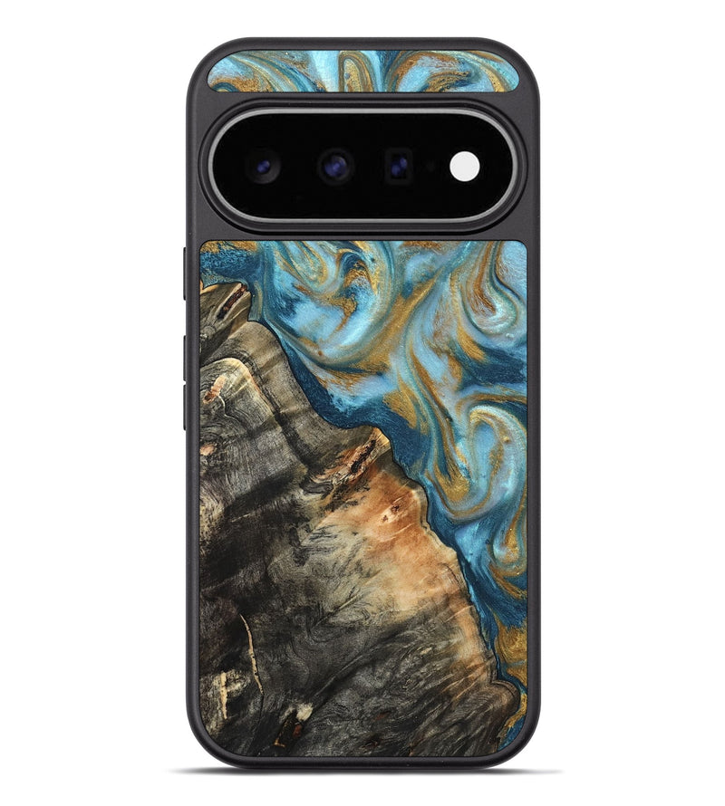 Pixel 11 Pro XL Wood Phone Case - Brennen (Teal & Gold, 824548)