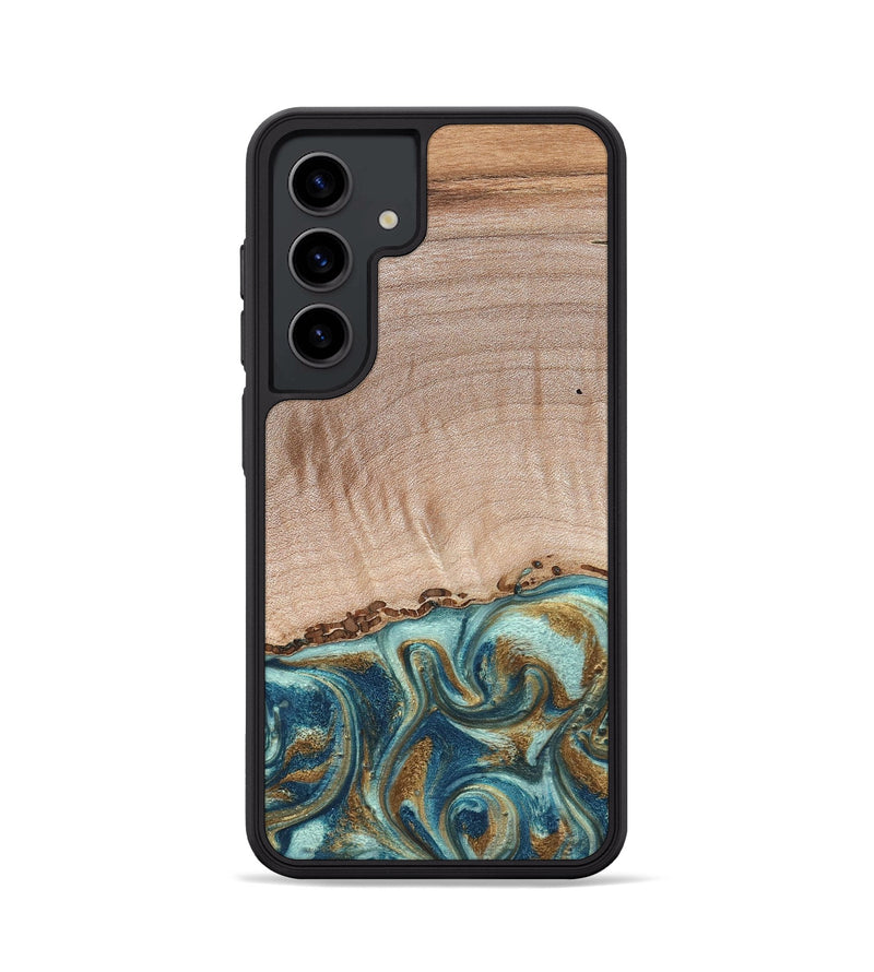 Galaxy S24 Wood Phone Case - Hampton (Teal & Gold, 824552)