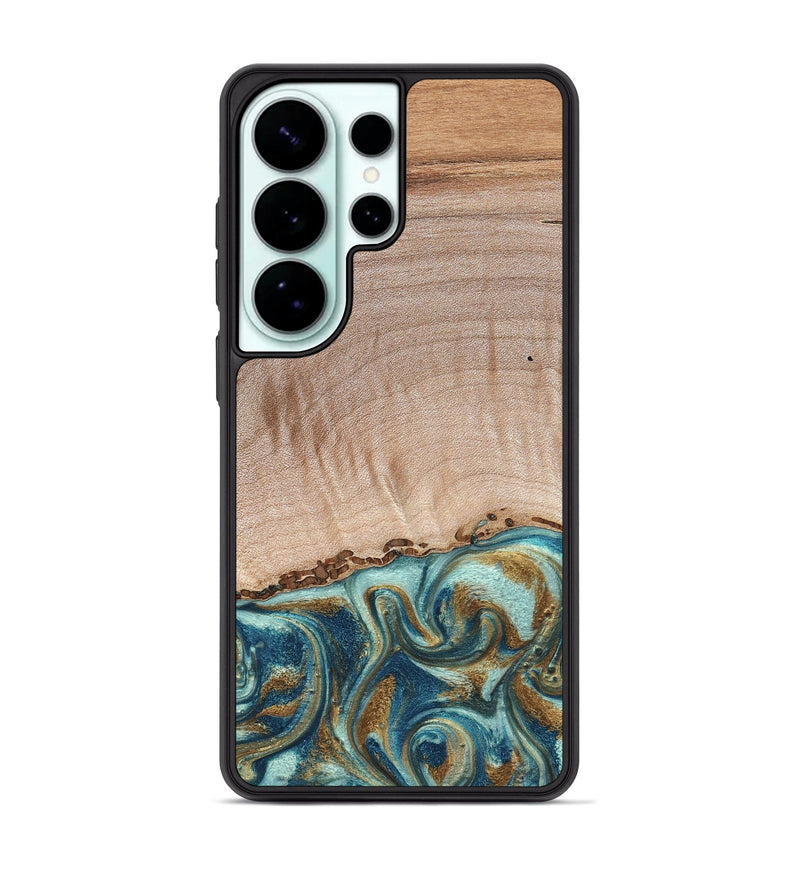 Galaxy S26 Ultra Wood Phone Case - Hampton (Teal & Gold, 824552)