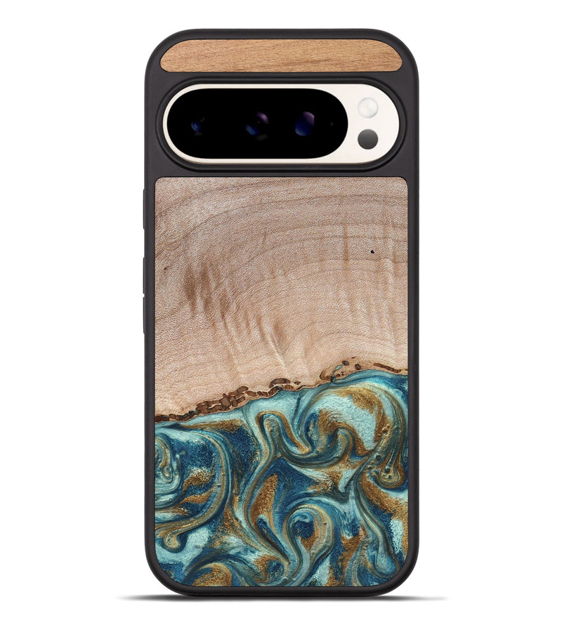 Pixel 9 Pro XL Wood Phone Case - Hampton (Teal & Gold, 824552)