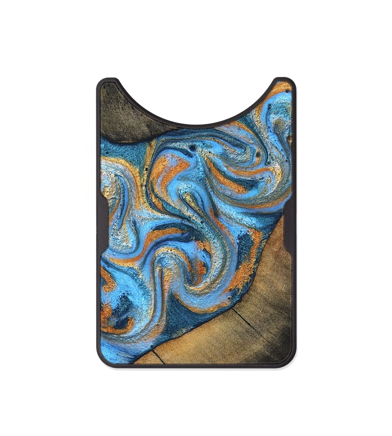 Alloy Wood Wallet - Arminta (Teal & Gold, 824553)