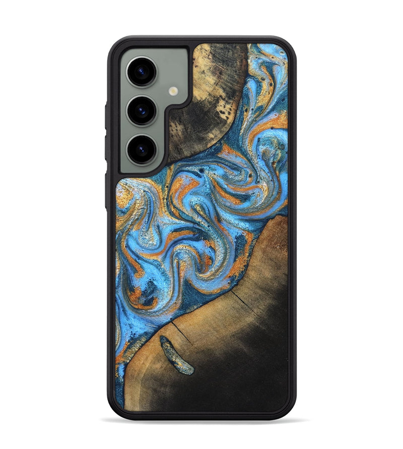 Galaxy S24 Plus Wood Phone Case - Arminta (Teal & Gold, 824553)