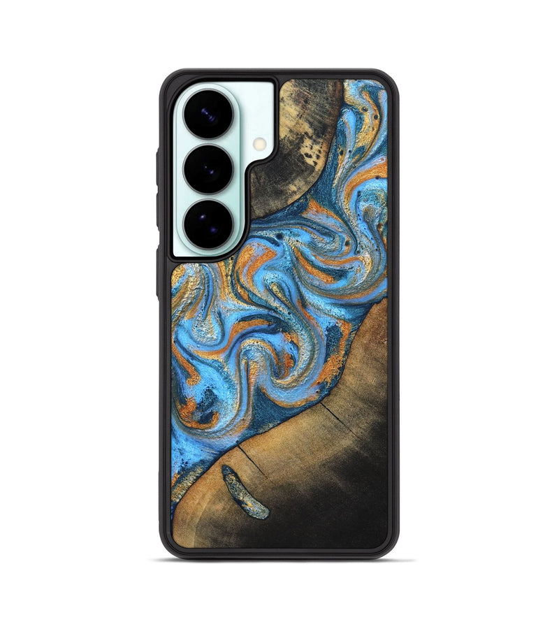 Galaxy S26 Wood Phone Case - Arminta (Teal & Gold, 824553)