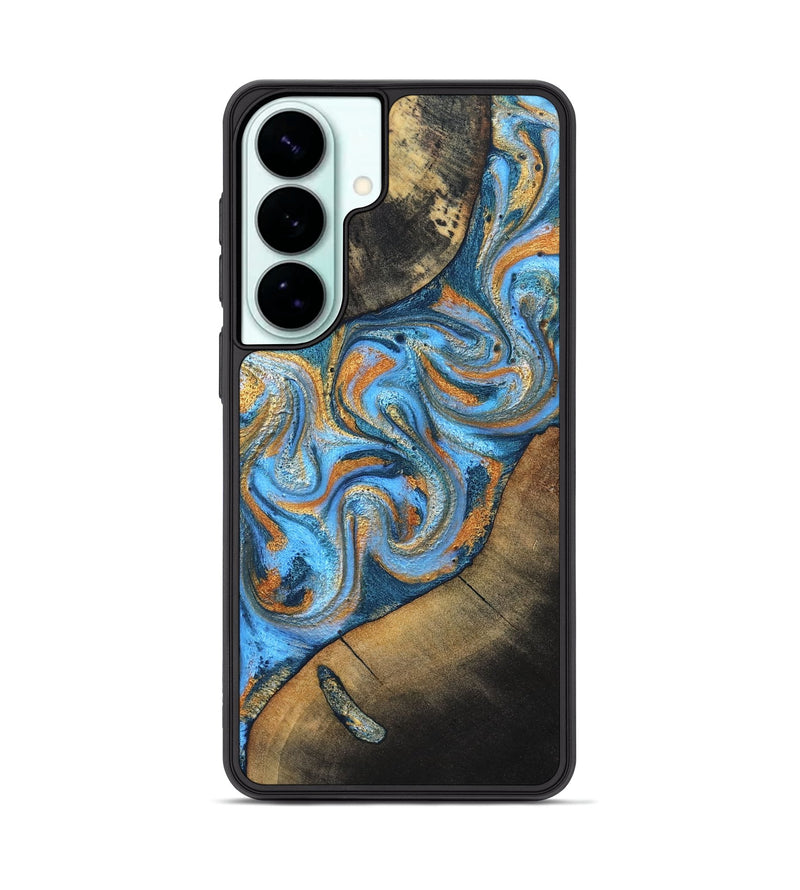 Galaxy S26 Plus Wood Phone Case - Arminta (Teal & Gold, 824553)