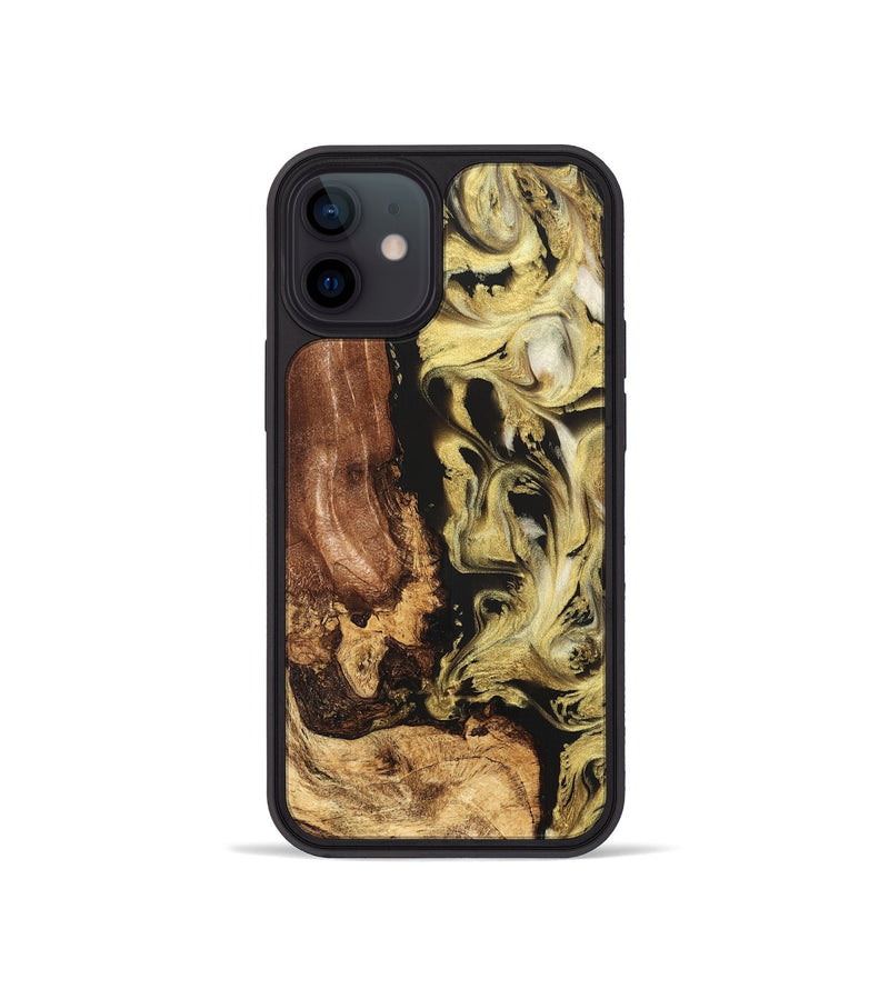 iPhone 12 mini Wood Phone Case - Otis (Black & White, 824557)