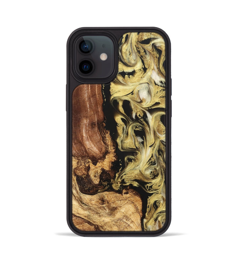 iPhone 12 Wood Phone Case - Otis (Black & White, 824557)