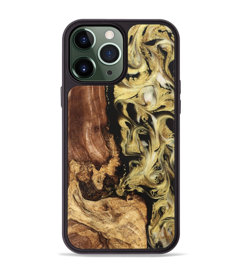 iPhone 13 Pro Max Wood Phone Case - Otis (Black & White, 824557)