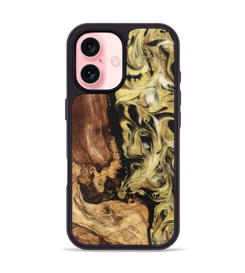 iPhone 16 Wood Phone Case - Otis (Black & White, 824557)