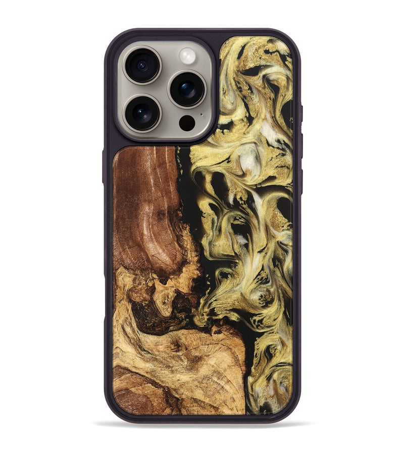 iPhone 16 Pro Max Wood Phone Case - Otis (Black & White, 824557)