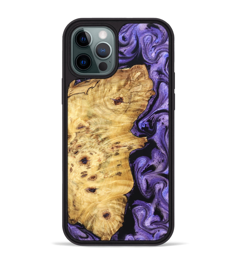 iPhone 12 Pro Max Wood Phone Case - Karson (Purple, 824558)