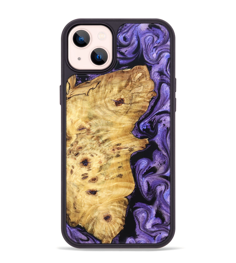 iPhone 14 Plus Wood Phone Case - Karson (Purple, 824558)