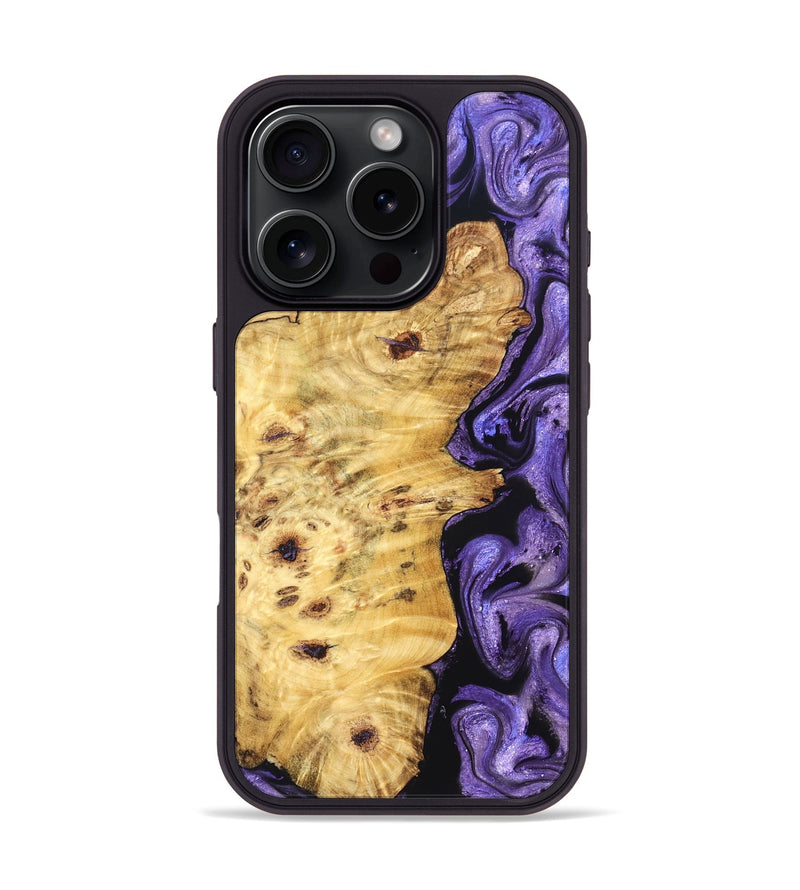 iPhone 16 Pro Wood Phone Case - Karson (Purple, 824558)