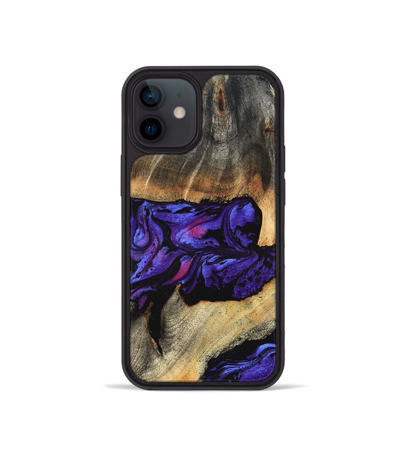 iPhone 12 mini Wood Phone Case - Verner (Purple, 824562)
