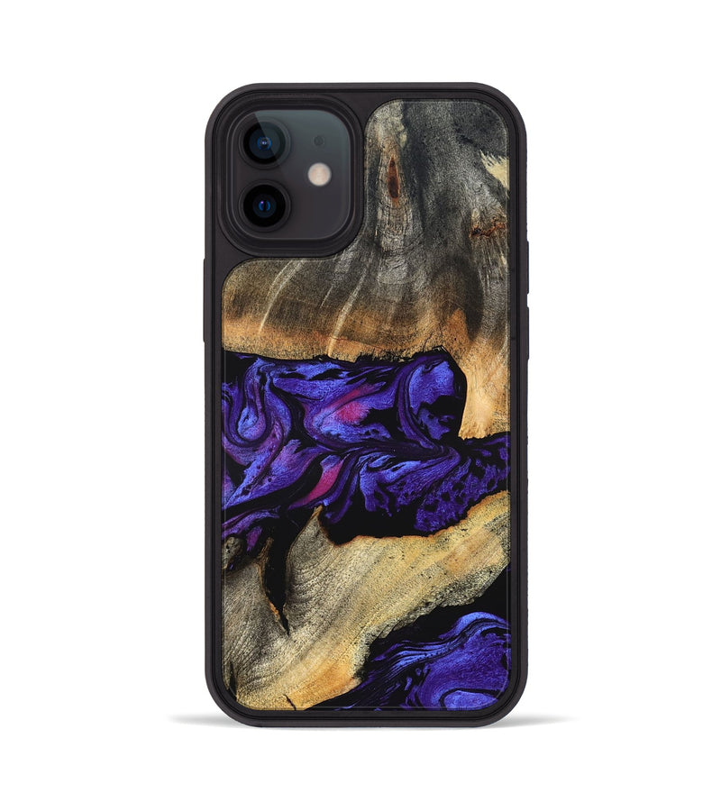 iPhone 12 Wood Phone Case - Verner (Purple, 824562)