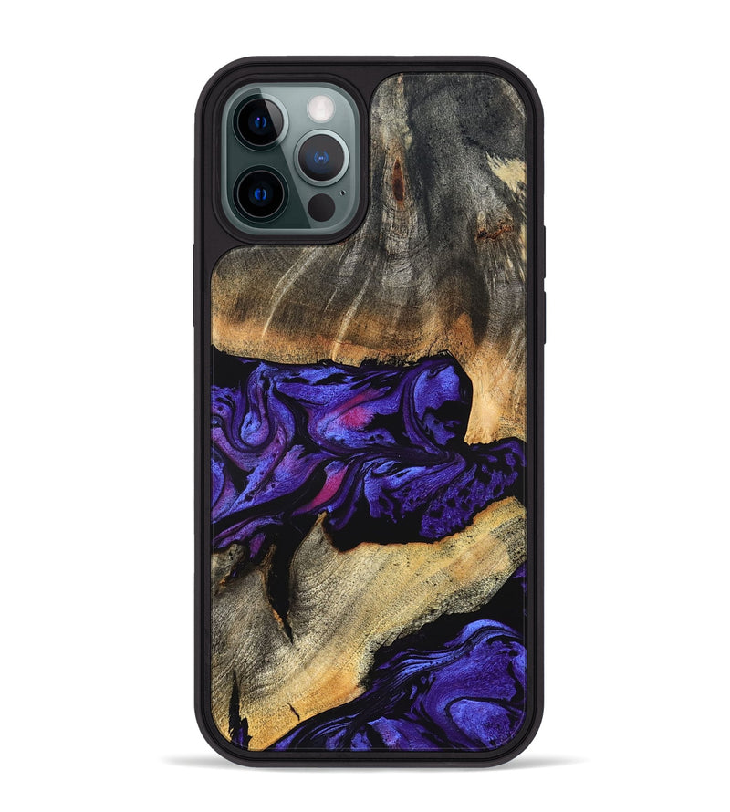 iPhone 12 Pro Max Wood Phone Case - Verner (Purple, 824562)