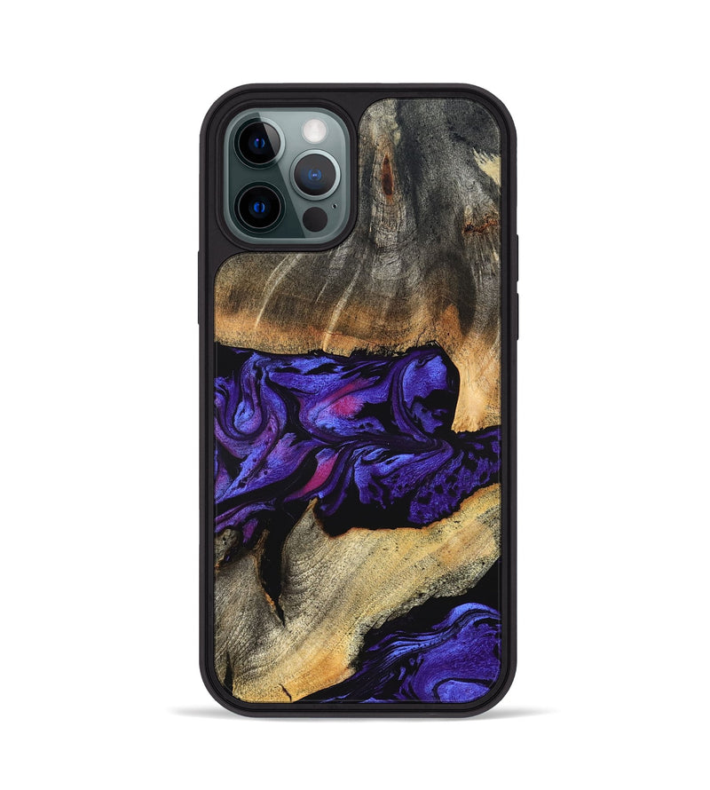 iPhone 12 Pro Wood Phone Case - Verner (Purple, 824562)