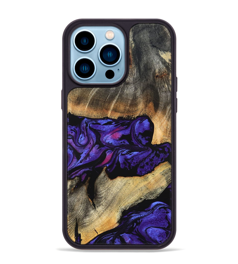 iPhone 14 Pro Max Wood Phone Case - Verner (Purple, 824562)