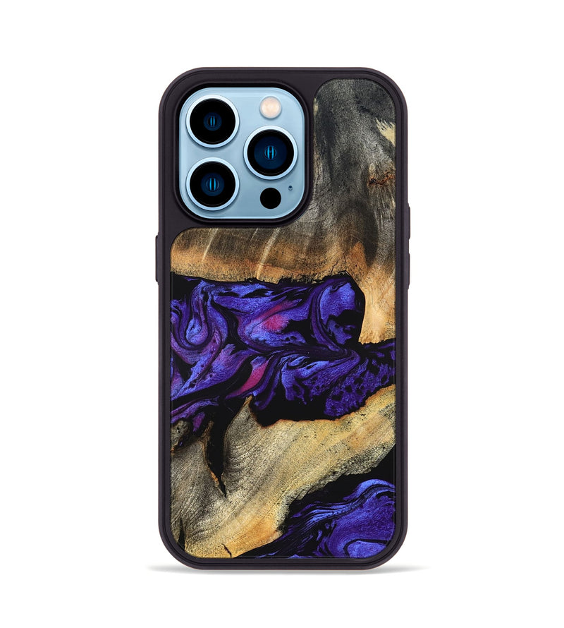 iPhone 14 Pro Wood Phone Case - Verner (Purple, 824562)