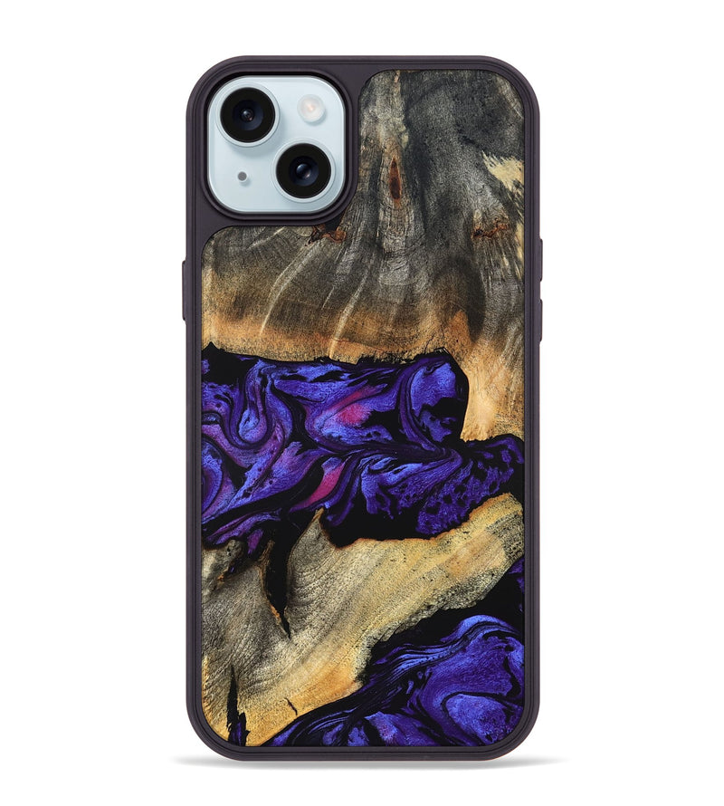 iPhone 15 Plus Wood Phone Case - Verner (Purple, 824562)